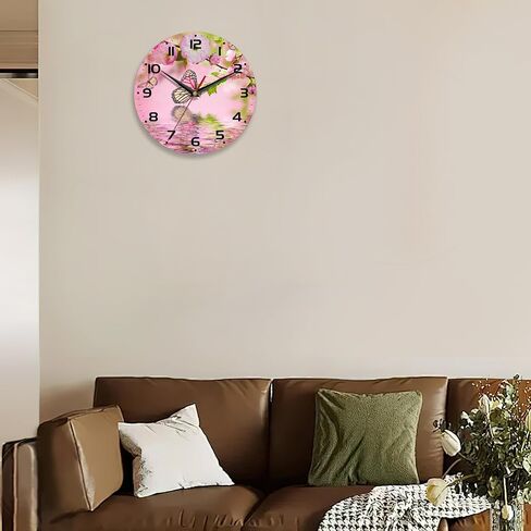 Wall Clocks,Black cat 10 Inch Wall Clock,Moon Small Battery Operated Wall Clocks Decorative for Kitchen/Living Room/Bedroom/Bathroom/Dining Room in Kuwait