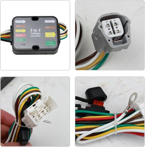 4 Way Trailer Wiring Harness Flat Output 56524 Compatible with 2020-2024 Highlander, 2024 Grand Highlander & Lexus TX350 TX500h TX550h+, 4 Pin Towing Hitch Trailer Wire in Saudi Arabia