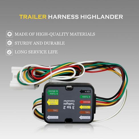 4 Way Trailer Wiring Harness Flat Output 56524 Compatible with 2020-2024 Highlander, 2024 Grand Highlander & Lexus TX350 TX500h TX550h+, 4 Pin Towing Hitch Trailer Wire in Saudi Arabia