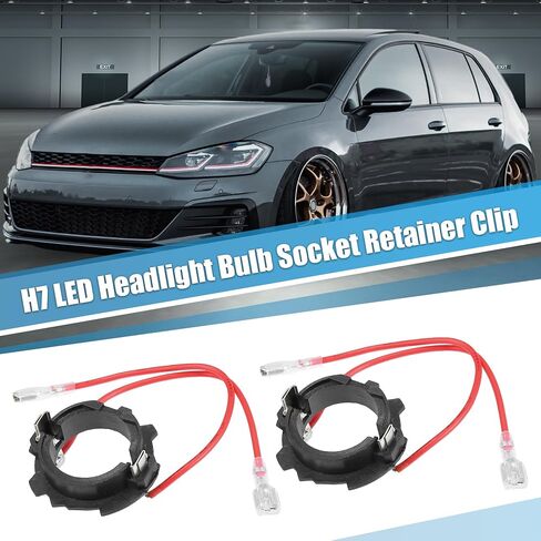 UXCELL 2PCS H7 LED LED مصابيح المصباح BASE ADAPTIONS المقبس المقطع المقطع الملائم لفولكس واجن GTI 2006-2019 in Saudi Arabia
