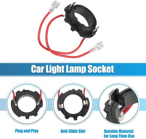 UXCELL 2PCS H7 LED LED مصابيح المصباح BASE ADAPTIONS المقبس المقطع المقطع الملائم لفولكس واجن GTI 2006-2019 in Saudi Arabia