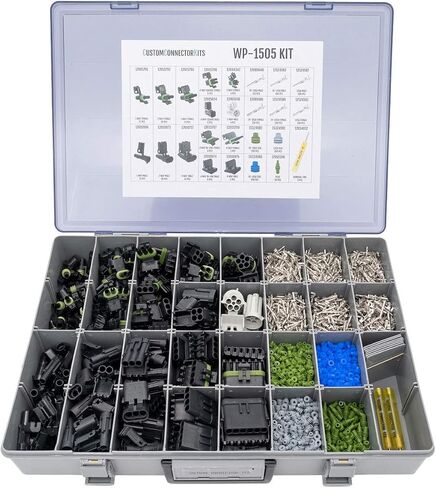 Pro Kit WP-1505 مع الأداة الخارجية: موصلات كهربائية مقاومة للعوامل الجوية مغلقة 20-12 مجموعة 1500 قطعة مجموعة in Saudi Arabia