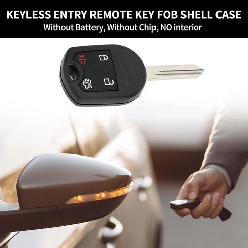 X AUTOHAUX Key Shell Case Keyless Entry Remote Key Fob Replacement Case for Ford for Mustang 2008-2012 for Ford Edge 2007-2013 4 Buttons CWTWB1U793 in Saudi Arabia