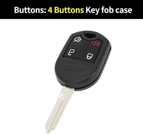X AUTOHAUX Key Shell Case Keyless Entry Remote Key Fob Replacement Case for Ford for Mustang 2008-2012 for Ford Edge 2007-2013 4 Buttons CWTWB1U793 in Saudi Arabia