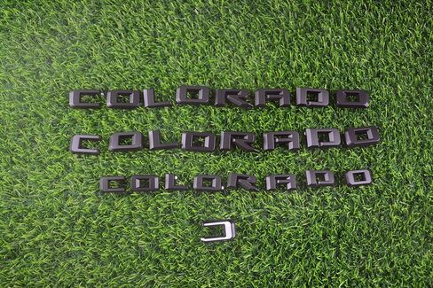 Overlay Emblem 3D Letter Side Door Rear Tailgate Badge Nameplate Compatible for 2023-2024 Colorado Set of 3Pcs (Matte Black) in Kuwait
