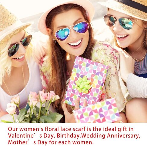 MUQU Scarf for Women Lightweight Chiffon Scarf Fashion Floral Pattern Shawl Scarves for Women in Saudi Arabia