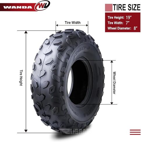 Wanda 2 ATV Tires 19x7-8 19x7x8 Polaris Ranger RZR170 Can Am DS70/90 Front P330 in Saudi Arabia