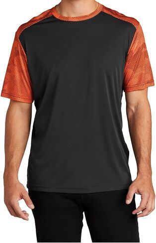 Mafoose Mens Digital Camo Hex Colorblock Moisture Wicking Athletic Training T-Shirt in Saudi Arabia