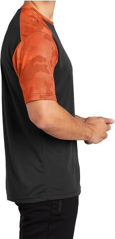 Mafoose Mens Digital Camo Hex Colorblock Moisture Wicking Athletic Training T-Shirt in Saudi Arabia