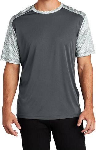 Mafoose Mens Digital Camo Hex Colorblock Moisture Wicking Athletic Training T-Shirt in Saudi Arabia