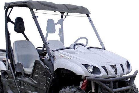 SuperATV Heavy Duty Full Windshield for 2006-2008 Yamaha Rhino 450 / 2004-2007 Yamaha Rhino 660 / 2008-2013 Yamaha Rhino 700 | 1/4" Scratch Resistant Polycarbonate | Includes Pre-installed Bulb Seal in Saudi Arabia