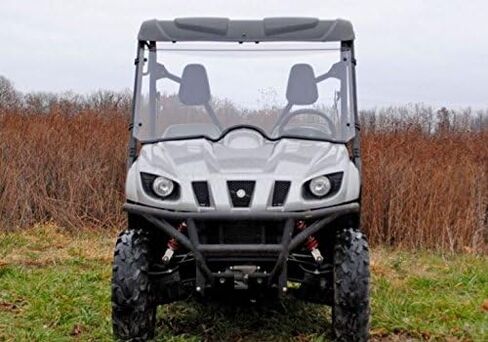 SuperATV Heavy Duty Full Windshield for 2006-2008 Yamaha Rhino 450 / 2004-2007 Yamaha Rhino 660 / 2008-2013 Yamaha Rhino 700 | 1/4" Scratch Resistant Polycarbonate | Includes Pre-installed Bulb Seal in Saudi Arabia
