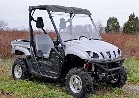 SuperATV Heavy Duty Full Windshield for 2006-2008 Yamaha Rhino 450 / 2004-2007 Yamaha Rhino 660 / 2008-2013 Yamaha Rhino 700 | 1/4" Scratch Resistant Polycarbonate | Includes Pre-installed Bulb Seal in Saudi Arabia