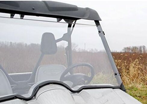 SuperATV Heavy Duty Full Windshield for 2006-2008 Yamaha Rhino 450 / 2004-2007 Yamaha Rhino 660 / 2008-2013 Yamaha Rhino 700 | 1/4" Scratch Resistant Polycarbonate | Includes Pre-installed Bulb Seal in Saudi Arabia