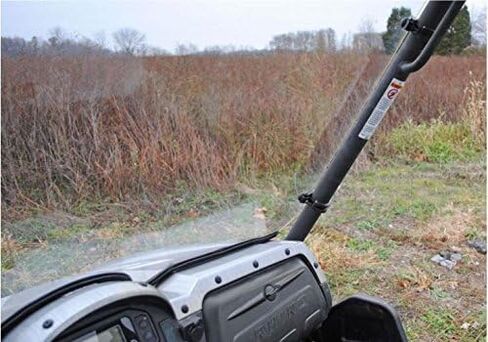 SuperATV Heavy Duty Full Windshield for 2006-2008 Yamaha Rhino 450 / 2004-2007 Yamaha Rhino 660 / 2008-2013 Yamaha Rhino 700 | 1/4" Scratch Resistant Polycarbonate | Includes Pre-installed Bulb Seal in Saudi Arabia