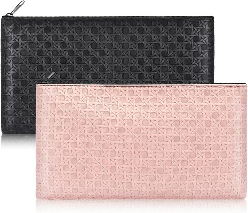 2pack Money Bag, Wteehn Cash Zipper Pouch, Money Bags With Zipper, Bank Bags, Cash Wallet, Cash Bag, Cosmetic Receipts Coins Small Tools Organizing Storage Bag in Kuwait