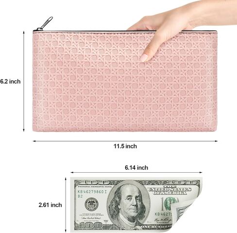 2pack Money Bag, Wteehn Cash Zipper Pouch, Money Bags With Zipper, Bank Bags, Cash Wallet, Cash Bag, Cosmetic Receipts Coins Small Tools Organizing Storage Bag in Kuwait
