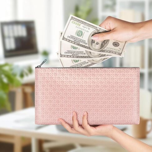 2pack Money Bag, Wteehn Cash Zipper Pouch, Money Bags With Zipper, Bank Bags, Cash Wallet, Cash Bag, Cosmetic Receipts Coins Small Tools Organizing Storage Bag in Kuwait