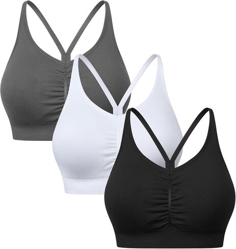 GXXGE Y Back Sports For Women High Impact Spaghetti Thin Strap Litness Gym Activewear Workout Yoga Bra in Kuwait