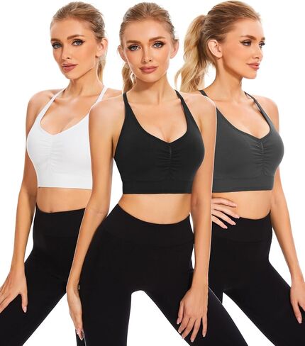 GXXGE Y Back Sports For Women High Impact Spaghetti Thin Strap Litness Gym Activewear Workout Yoga Bra in Kuwait