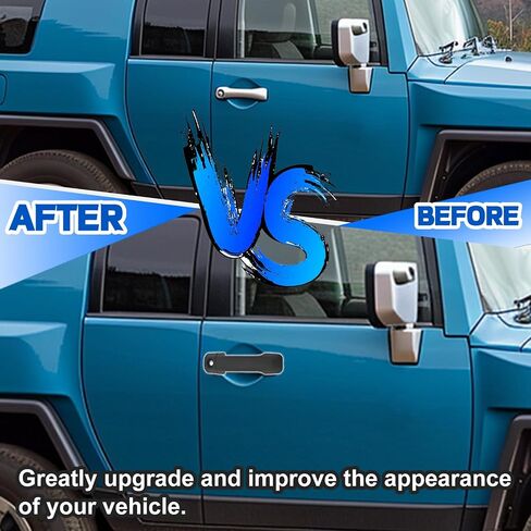 KUAFU Front Driver and Passenger Side Exterior Door Handle Compatible with 2007-2014 Toyota FJ Cruiser 2007-2021 Toyota Tundra Replacement for 69210-0C010 69217-0C010 Black Plastic in Saudi Arabia