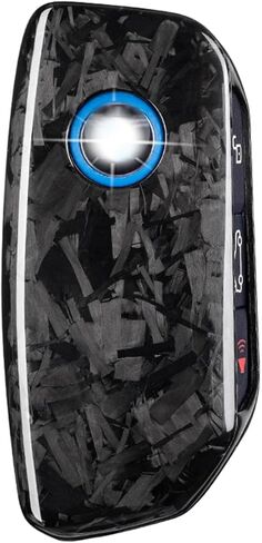 Genuine Carbon Fiber Remote Smart Key Fob Cover Case Protector for Latest 2023-2025 BMW 7 Series i5 i7 iX X1 X2 X3 X5 X6 X7 XM 530i 540i 760i 840i M60i M70 M5 M50i M60i M235 Alpina XB7 in Saudi Arabia