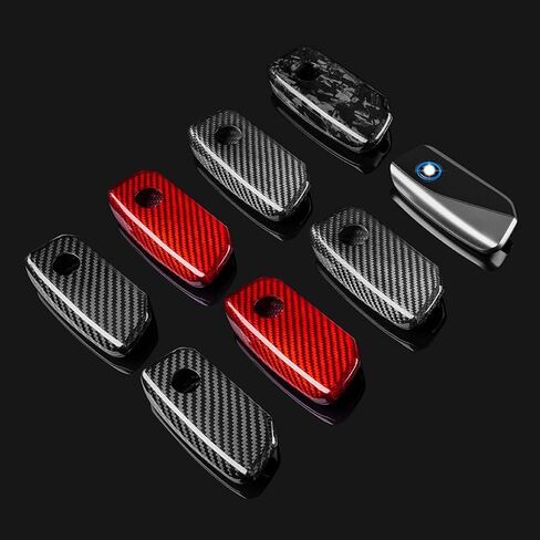 Genuine Carbon Fiber Remote Smart Key Fob Cover Case Protector for Latest 2023-2025 BMW 7 Series i5 i7 iX X1 X2 X3 X5 X6 X7 XM 530i 540i 760i 840i M60i M70 M5 M50i M60i M235 Alpina XB7 in Saudi Arabia