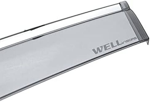 Wellvisors Windows ، انحرافات الرياح المتوافقة مع Subaru Ascent 2019-2024 مع حراس المطر Chrome 3-847SU019 in Saudi Arabia
