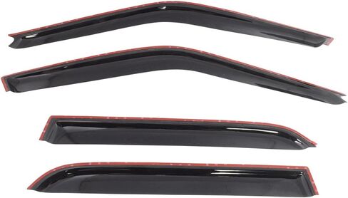 FREEMOTOR802 Tape-on Window Visors Compatible with 1988-1991 Honda Civic Sedan DX LX, Side Wind Deflectors Rain Guards Vent Visors, Slim Style Smoke Tinted PC Injection 4 Pieces in Saudi Arabia