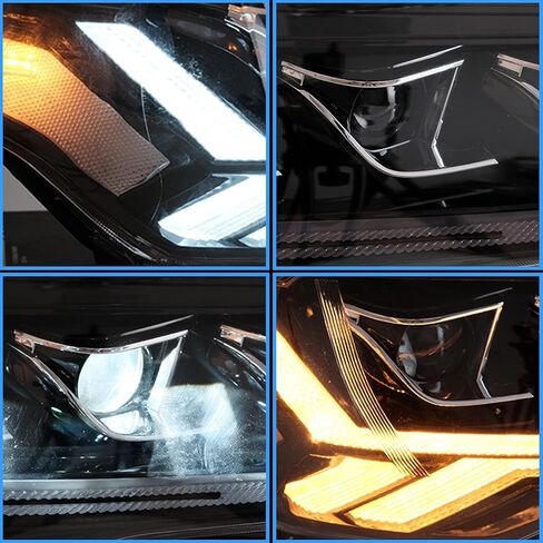 Vland Projector LED المصابيح الأمامية متوافقة مع Toyota 4runner 2014-2023 w/Amber Sequential Trans Sign in Saudi Arabia