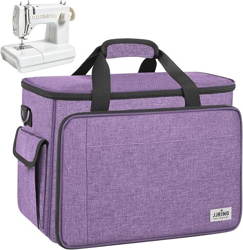 JJRING Sewing Machine Carrying Case, Portable Sewing Machine Bag with Shoulder Strap, Heavy Duty Sewing Machine Tote Suitable for Standard Sewing Machines, Gray in Kuwait