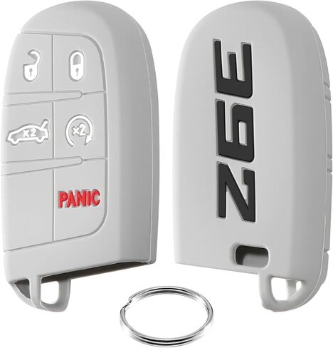 392 غطاء مفتاح FOB لـ Dodge Accessories Charger Challenger Durango SRT Dart Journey Jeep Cherokee Compass Renegade Chrysler 300 Keyless 3 4 5 Buttons Key Shell (Red ، 1pc) in Kuwait
