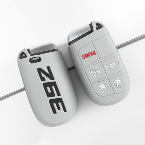 392 غطاء مفتاح FOB لـ Dodge Accessories Charger Challenger Durango SRT Dart Journey Jeep Cherokee Compass Renegade Chrysler 300 Keyless 3 4 5 Buttons Key Shell (Red ، 1pc) in Kuwait