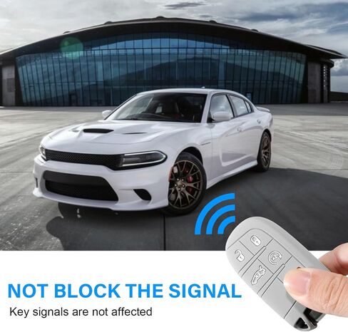 392 غطاء مفتاح FOB لـ Dodge Accessories Charger Challenger Durango SRT Dart Journey Jeep Cherokee Compass Renegade Chrysler 300 Keyless 3 4 5 Buttons Key Shell (Red ، 1pc) in Kuwait