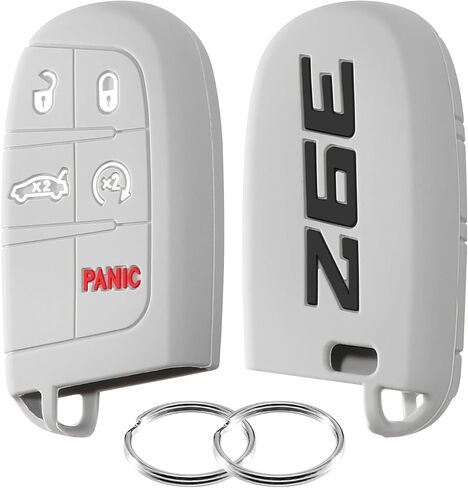 392 غطاء مفتاح FOB لـ Dodge Accessories Charger Challenger Durango SRT Dart Journey Jeep Cherokee Compass Renegade Chrysler 300 Keyless 3 4 5 Buttons Key Shell (Red ، 1pc) in Kuwait