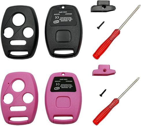 Key Fob Shell Case Replacement for Honda Accord Civic EX Pilot Key Fob Cover with Screwdriver (Pink) in Saudi Arabia