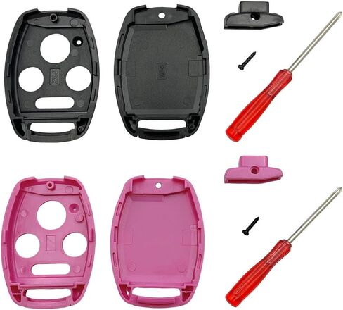 Key Fob Shell Case Replacement for Honda Accord Civic EX Pilot Key Fob Cover with Screwdriver (Pink) in Saudi Arabia