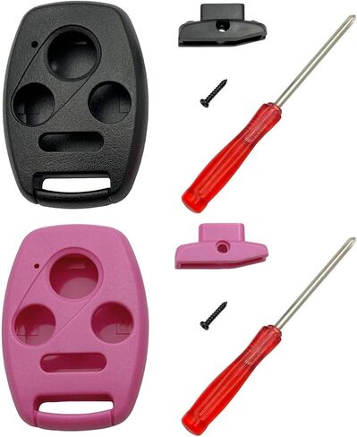 Key Fob Shell Case Replacement for Honda Accord Civic EX Pilot Key Fob Cover with Screwdriver (Pink) in Saudi Arabia