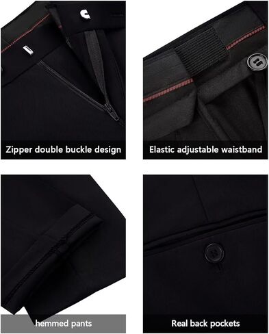 Mens Suits Slim Fit 2 Piece, Solid Blazer Pants Business Suit Set Prom Tuxedo Wedding Suit Jacket Pants Set in Saudi Arabia