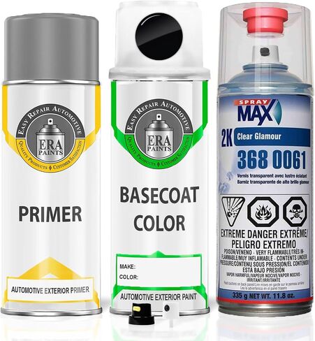 Era Paints PX8/DX8/X13 - أسود لدوار متطابق تمامًا من رذاذ الطلاء بخاخ السيارات - مجموعة متميزة ث/2 كيلو 3680061 ClearCoat in Saudi Arabia