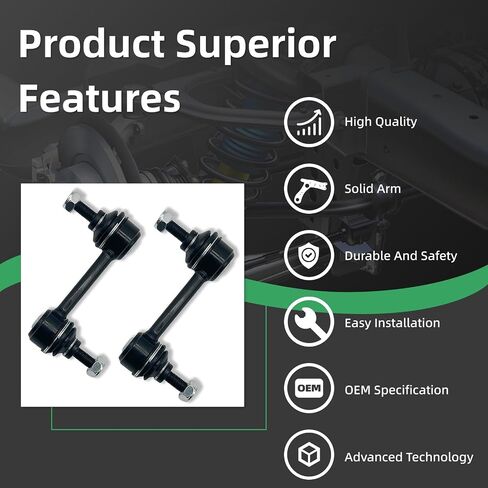 K750184 2PCS LEAR SWAY SWAY BAR LINK لـ CHEVROLET 2010-17 CAPRICE CAMARO LT/LS ، Ford 07-10 EDGE ، لـ LINCOLN 07-10 MKX ، لـ MAZDA 07-15 CX-9 ، لـ PONTIAC 08-09 G8 ، لـ Porsche 99-05 911 in Kuwait