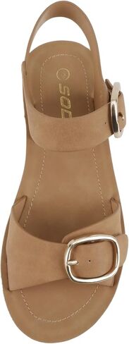 Soda Jolin ~ Women Crisscross Band Low Platform Sandals with Buckle Straps in Saudi Arabia
