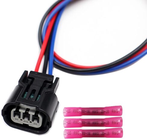 3-Pin Front Turn Signal Light Connector Compatible with Honda Accord 2016-2017 Pigtail Plug Wiring Harness 6189-0887 in Saudi Arabia