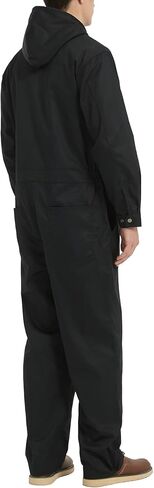 Mens Cotton Blend Long Sleeve Coverall Multi Pockets Zip Overall Mechanic Work Jumpsuit with Hood in Saudi Arabia