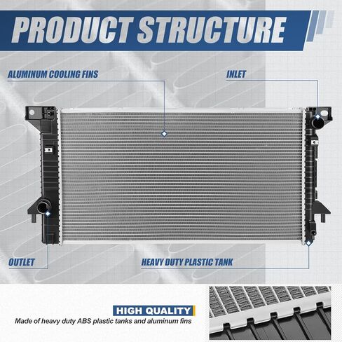 Auto Dynasty Radiator Compatible with 2011-2017 Ford F150 Expedition Lincoln Mark LT Navigator 3.5L Ecoboost 3.7L 5.0L Flex, DPI 13228 Aluminum Core Radiator with TOC, 1-Row, 1-1/2" Inlet/Outlet in Saudi Arabia