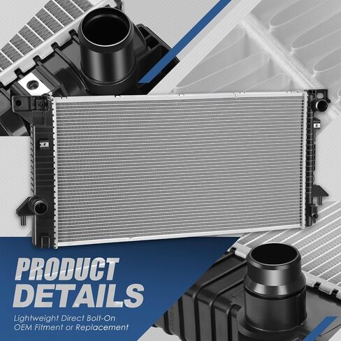 Auto Dynasty Radiator Compatible with 2011-2017 Ford F150 Expedition Lincoln Mark LT Navigator 3.5L Ecoboost 3.7L 5.0L Flex, DPI 13228 Aluminum Core Radiator with TOC, 1-Row, 1-1/2" Inlet/Outlet in Saudi Arabia