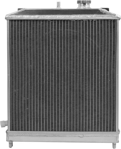 Auto Dynasty Aluminum Radiator Fan Shroud Assembly Compatible with 1992-2001 Honda Civic EH1 - EH9 EJ8 EJ7 EJ6 Acura Integra DB DC1 DC2 MT Del Sol EG MT, 2-Row Aluminum Radiator in Saudi Arabia