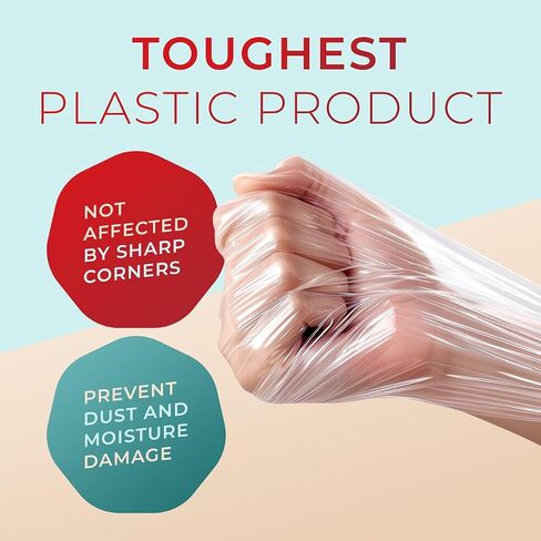 5" x 1000' Roll - Shrink Wrap Roll with Handle 80 Gauge Thick Mini Clear Stretch Wrap for Moving Supplies (1 Pack) in Saudi Arabia