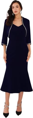 Women's Evening Shrug Sequin Beaded Open Front Cocktail Formal Bolero in Saudi Arabia