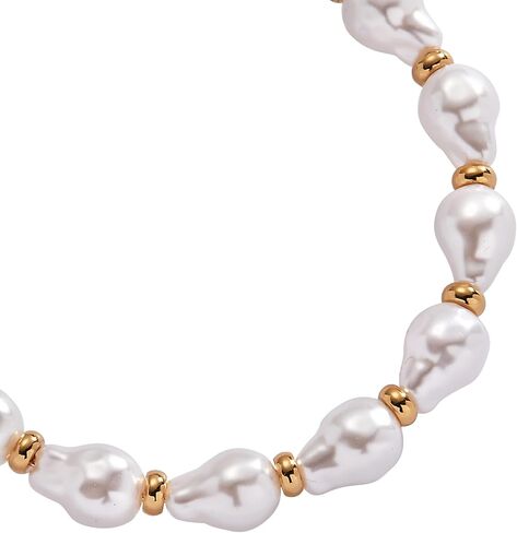 Alex and Ani A20EBPRL01RG,Sea Sultry Pearl Expandable Bangle Bracelet,Rafaelian Gold,White, Bracelets in Saudi Arabia